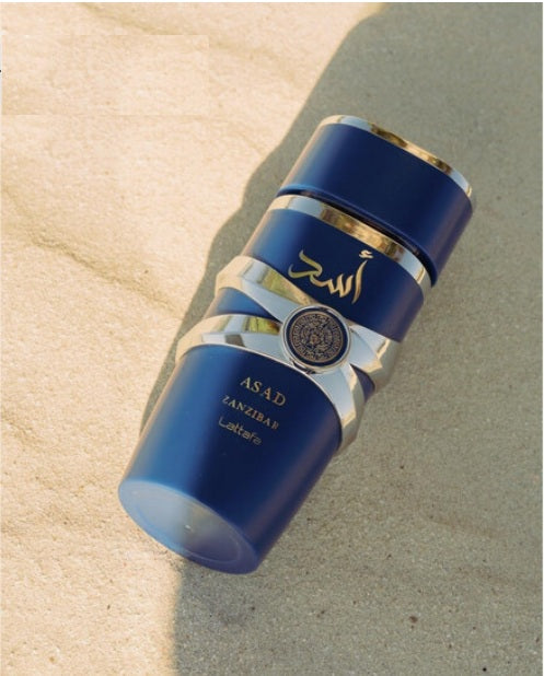 Lattafa Asad Zanzibar for Men Eau de Parfum Spray 3.4 Ounce